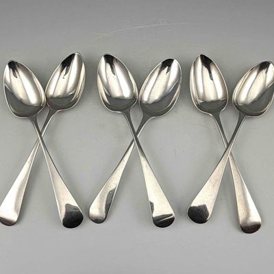 Six George III Sterling Silver Teaspoons