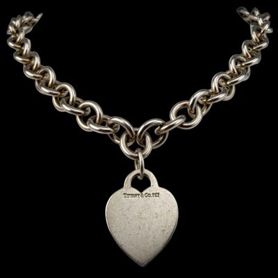 Tiffany & Co. Sterling Silver Heart Tag Necklace