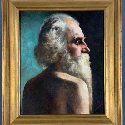 Portrait Of A Bearded Man, Continental School, 1885, Oil On Canvas