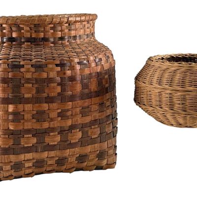 Two Cherokee Woven Baskets