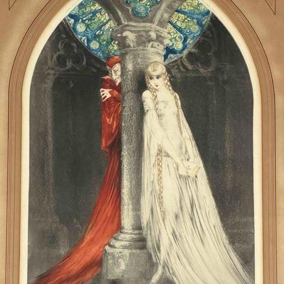 Louis Icart (French, 1888-1950), Faust, Color Etching