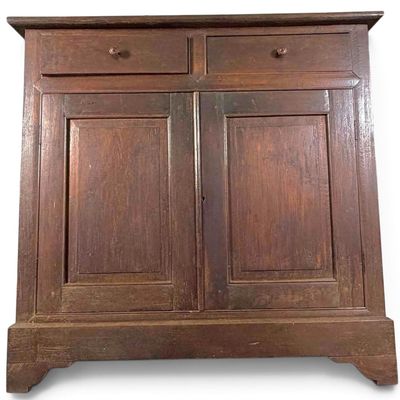 Provincial Paneled Wood Cupboard