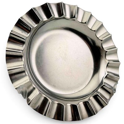 Sterling Silver Dish With Ruffled Edge