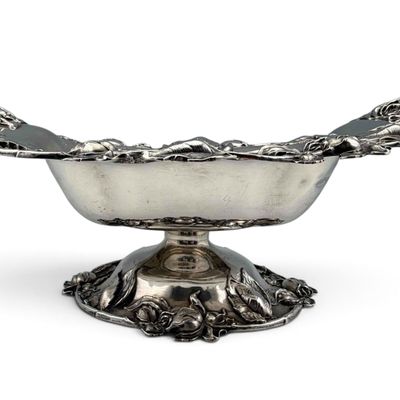 Sterling Silver Rose Pedestal Centerpiece Bowl, J.E. Caldwell & Co.