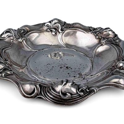 Art Nouveau Sterling Silver Repousse Bowl