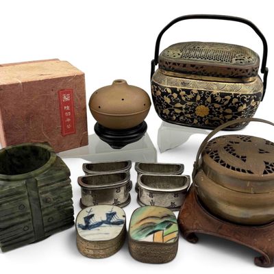 Grouping Of Asian Collectibles, Including Cong And Censers