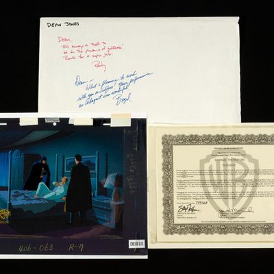 Inscribed Envelope & Animation Cell "Batman & Mr. Freeze: SubZero"