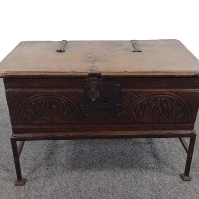 17th Century English Bible Box on Stand