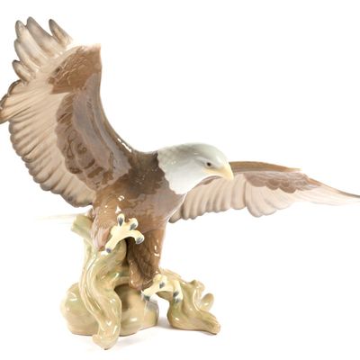 Lladro Porcelain Eagle Figurine