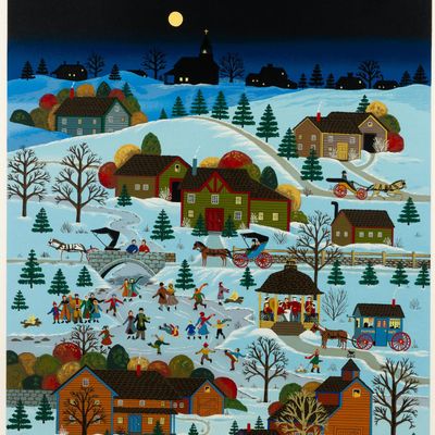 Jane Wooster Scott "Skater's Moon at Soda Springs" Signed Print