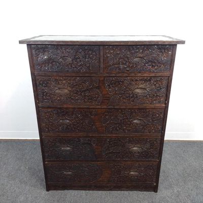 Japanese Style Tall Chest of Drawers