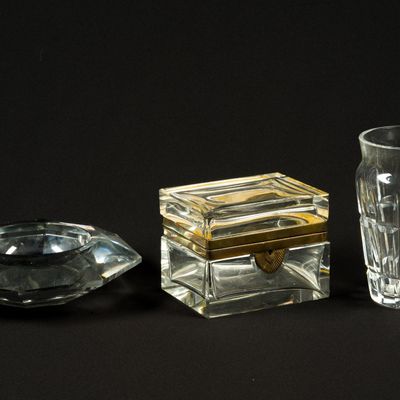 Vintage Ashtray, Trinket Box, and Vase