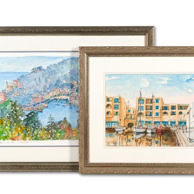 2 Italian Seaside Watercolors