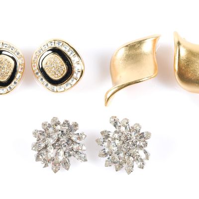 Christian Dior and Erwin Pearl Earrings