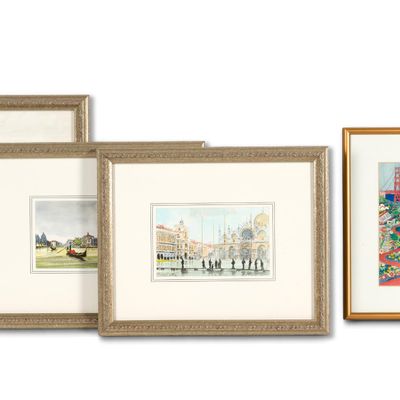4 Scenic Framed Art