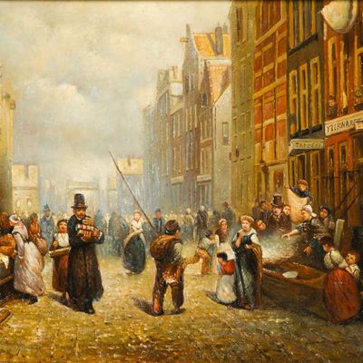Oil On Canvas After Frans Arnold Breuhaus De Groot (1824-1872)
