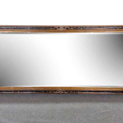 Oversized Baroque Revival Beveled Glass Mirror