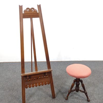 Easel and Piano Stool