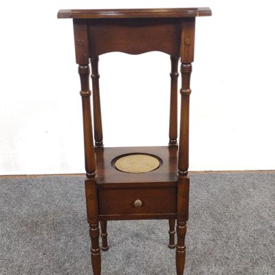 Smoking Stand with Brass Inserts