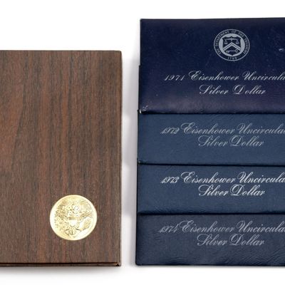 Sale Photo Thumbnail #326: Five Silver Eisenhower Dollars