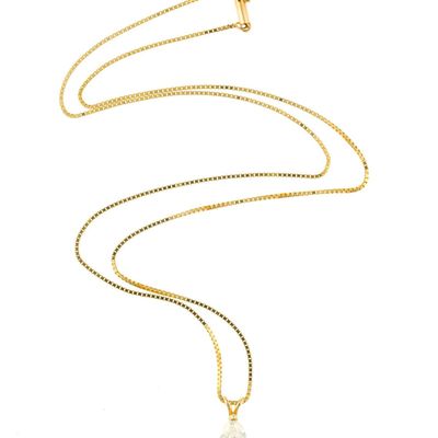 14K Gold and 1.03 Ct Diamond Pendant Necklace