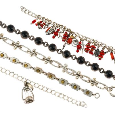 Sale Photo Thumbnail #144: 5 Sterling Silver Bracelets