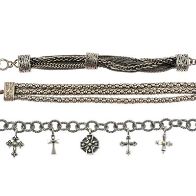 Sale Photo Thumbnail #131: 3 Sterling Silver Bracelets