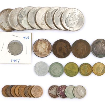 Sale Photo Thumbnail #343: Coins Incl. Silver Peace and Morgan Dollars