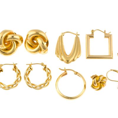 Sale Photo Thumbnail #125: 14K and 10K Gold Hoop and Stud Earrings
