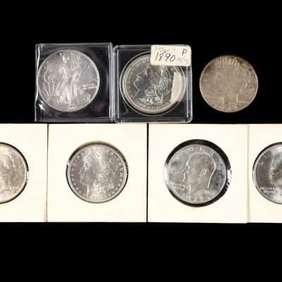 Sale Photo Thumbnail #252: Seven Silver Dollars