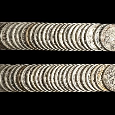 Sale Photo Thumbnail #287: Fifty Walking Liberty Silver Half Dollars
