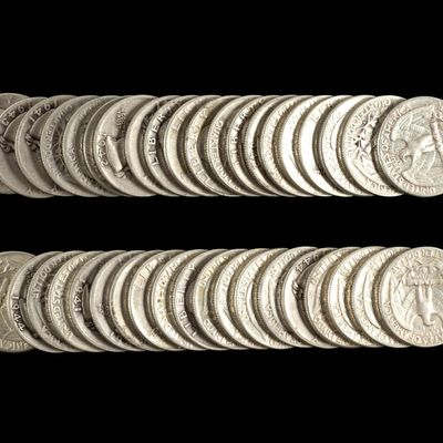 Sale Photo Thumbnail #280: Forty Washington Silver Quarters
