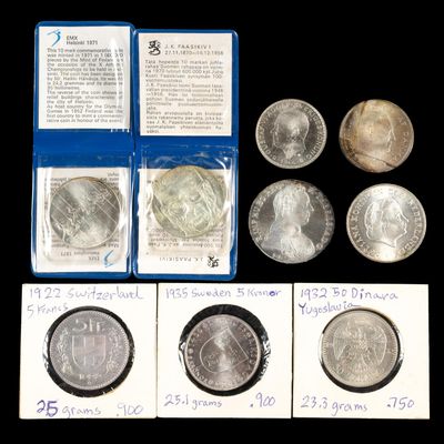 Sale Photo Thumbnail #256: Nine Silver Scandinavian And European Coins