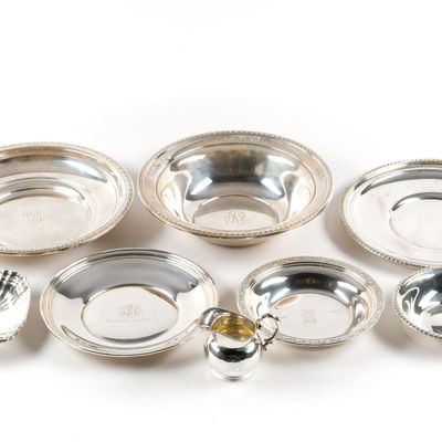 Sale Photo Thumbnail #423: 8 Pieces Sterling Silver Hollowware