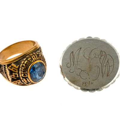 10K Gold Class Ring and Sterling Silver Pin