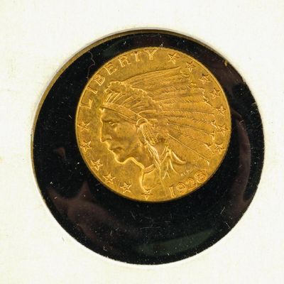 Sale Photo Thumbnail #368: 1928 Indian Gold $2 1/2 Coin