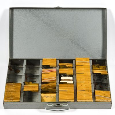 Sale Photo Thumbnail #212: Metal Box Of Coins Including Silver Dollars