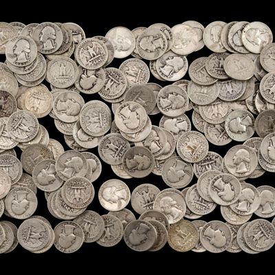 Sale Photo Thumbnail #275: Two Hundred Washington Silver Quarters