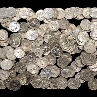 Sale Photo Thumbnail #277: Two Hundred Washington Silver Quarters