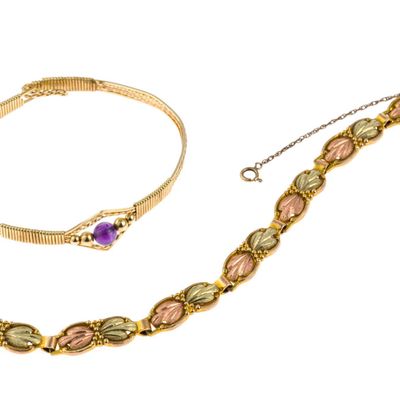 Sale Photo Thumbnail #109: Two 10K Gold Bracelets