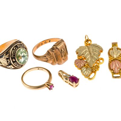 Sale Photo Thumbnail #116: 10K Gold Jewelry Incl. Class Rings