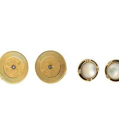 2 Pairs of 14K Gold Earrings