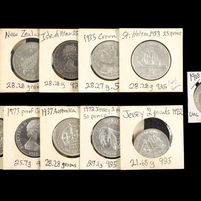 Sale Photo Thumbnail #174: Eleven Uncirculated Silver Coins Britain And Colonies