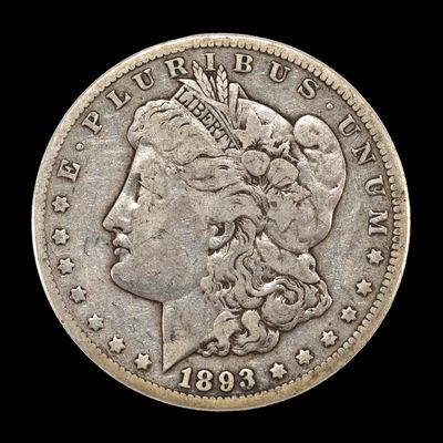 Sale Photo Thumbnail #224: 1893-CC Carson City Mint Silver Dollar