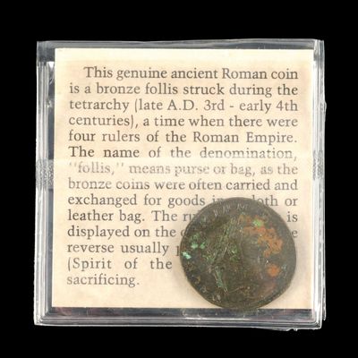 Sale Photo Thumbnail #413: Bronze Follis Ancient Roman Coin