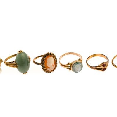 Six 10K Gold Rings