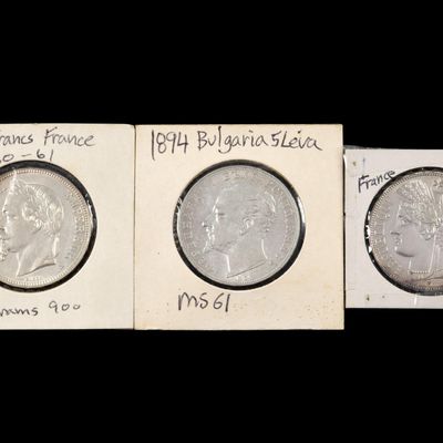 Sale Photo Thumbnail #168: Silver Coins France And Bulgaria