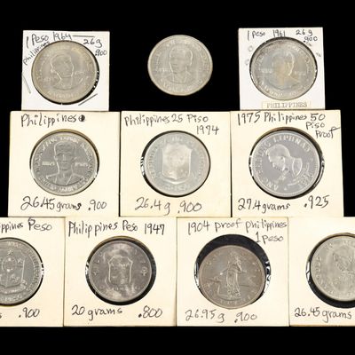 Sale Photo Thumbnail #171: Ten Silver Philippines Coins