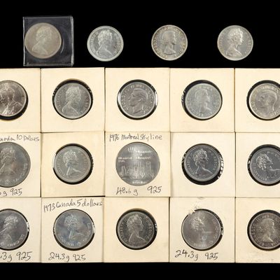 Sale Photo Thumbnail #183: Nineteen Silver Canada Dollar Coins