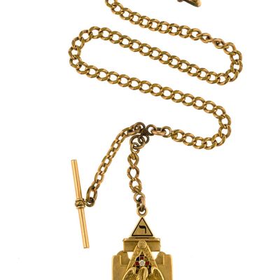 14K Gold Masonic Watch Fob 32nd Degree
